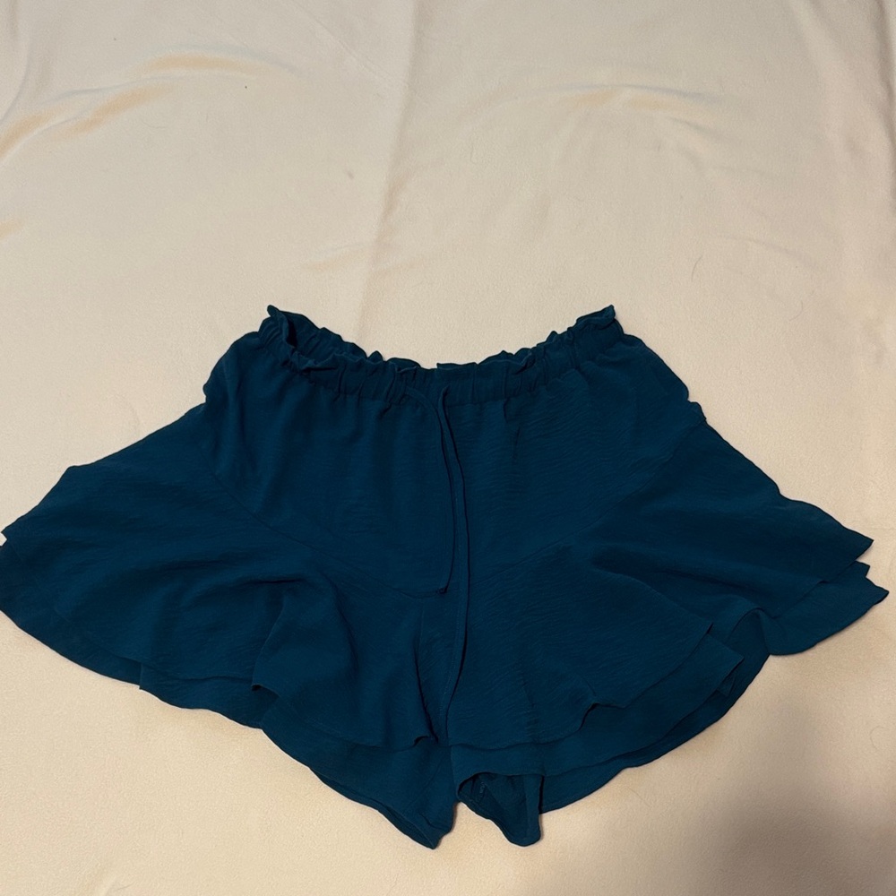 Teal Women's Ruffle Hem Skort nwt